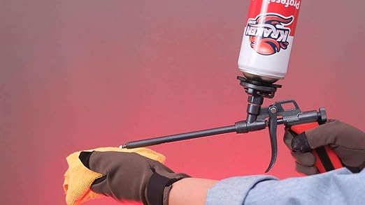 Kraken Bond Window & Door Expanding Foam Sealant - (2x24oz) Professional Gap Filling Gun Use Polyurethane Spray Foam, Low Expansion Waterproof Gap Filler, Gun&Cleaner Included - 2 Pack