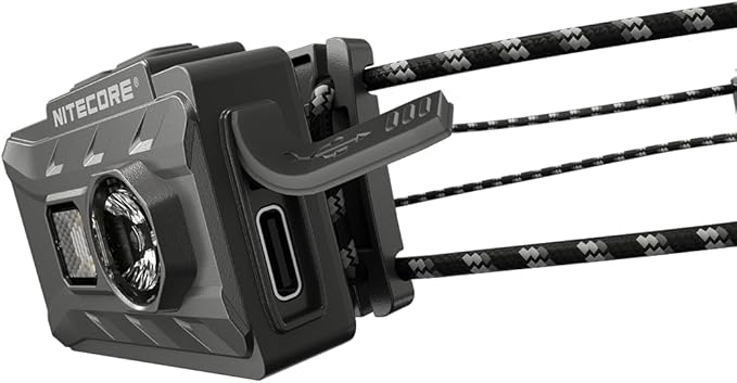 Nitecore NU20 Classic Ultralight Headlamp, 360 Lumen USB-C Rechargeable Lightweight for Backpacking, Camping, Running with Auxilary White and Red Light