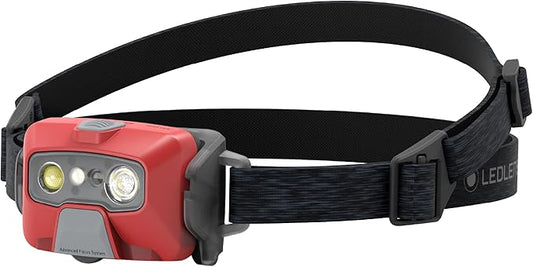Ledlenser HF6R Core Hands Free, Rechargable Headlamp, Water Resistant, 800 Lumens, Red