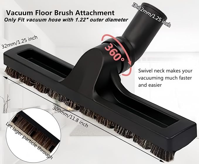 IN VACUUM 15 Pcs Universal Vacuum Attachments & Brushes for Shop Vac Accessories - 2 1/2" to 1 1/4" Hose Adapter for Shop Vac, 1 7/8" to 1" Vacuum Hose Adapter, 1 1/4" Shop Vacuum Cleaner Attachments