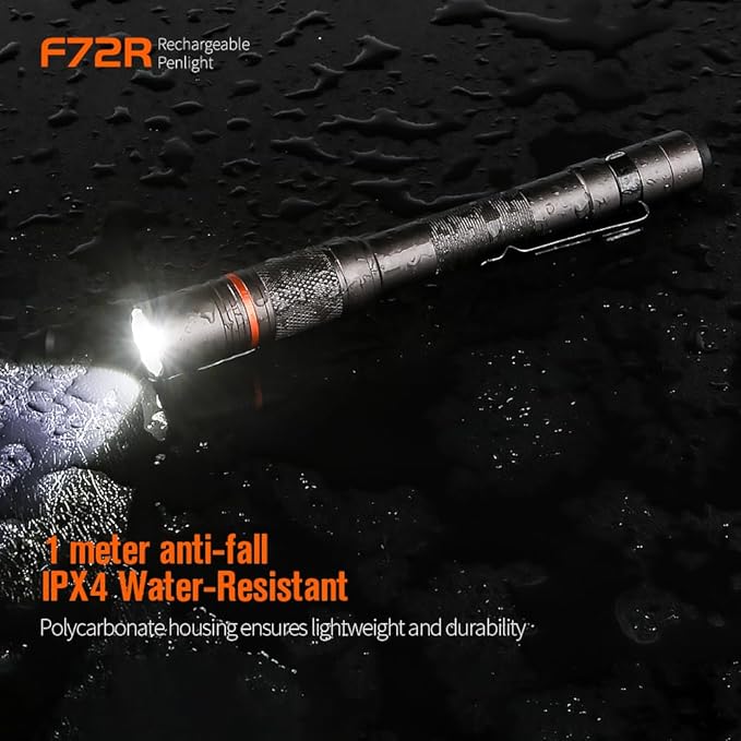 NICRON F72R Pen Light, Pocket Flashlight with Clip,5 Modes 450 lumens mini Rechargeable Flashlight Including Batteries, Focusing penlight ipx4 Waterproof for Work