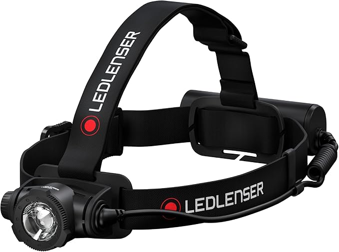Ledlenser, H7R Core Rechargeable Headlamp, High Power LED, 1000 Lumens, Hands-Free Light for Home, Waterproof, Outdoor, Camping, and Emergency Use, Black