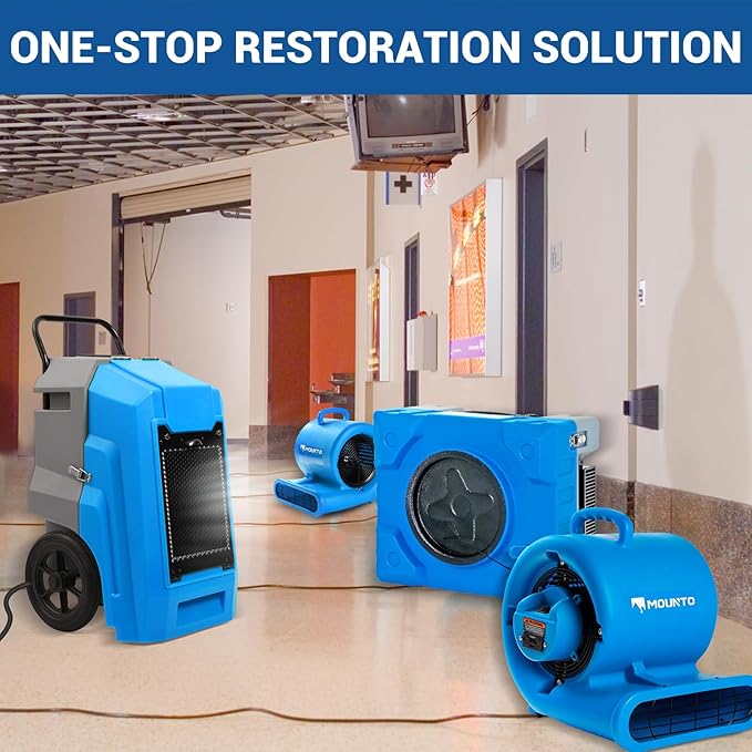 MOUNTO Water Damage Restoration Combo Package Deals (12xAir Mover, 2x Air Scrubber, 2x LGR Dehumidifiers)