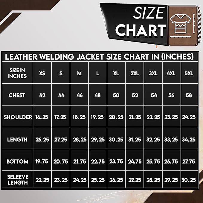 Leather Welding Jacket for Men & Women, Heat & Flame Resistant, Heavy Duty Safety Jacket