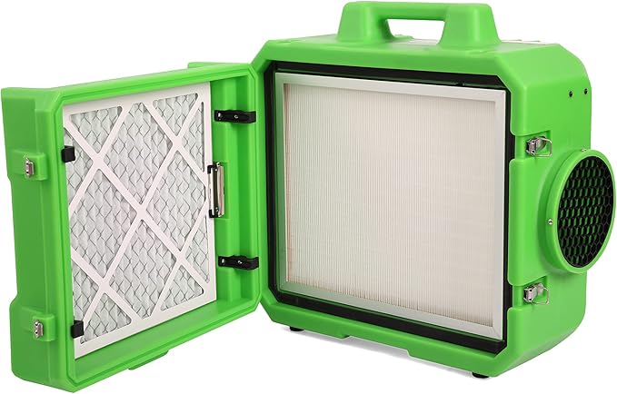 MOUNTO HEPA500 Commercial 500cfm Air Purifier Hepa Air Scrubber Negative Air Machine Roto-Molded (Green)