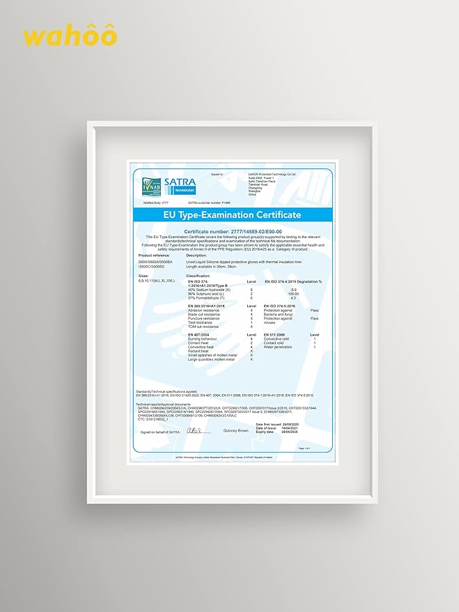 LANON Protection Wahoo Liquid Silicone Smoker Oven Gloves, Food-Contact Grade, Heat Resistant Gloves for Cooking, Grilling, Baking, Yellow, L/9