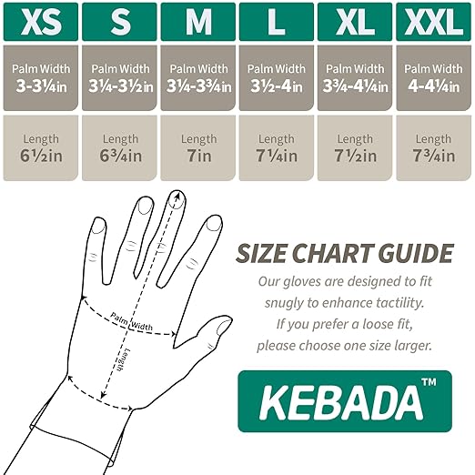Kebada W1 Work Gloves for Men and Women, PU Coated Safety Gloves with Grip, Touchscreen, Ideal for Warehouse Package Handling, Construction, Gardening, Black Large
