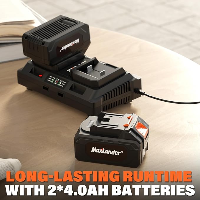 MAXLANDER Cordless Leaf Blower & Vacuum with Bag, 3-in-1 Brushless Battery Powered Leaf Vacuum Mulcher 40V 170MPH 360CFM 5 Speeds Leaf Blowers for Lawn Care 2x4.0Ah Battery & Charger Included