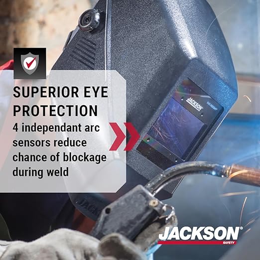 Jackson Safety Insight ADF Welding Helmet - Ultra Lightweight, Auto Darkening Welding Hood with HSL Narrow Shell Design for Confined Spaces - ANSI Z87.1 & CSA Z94.3