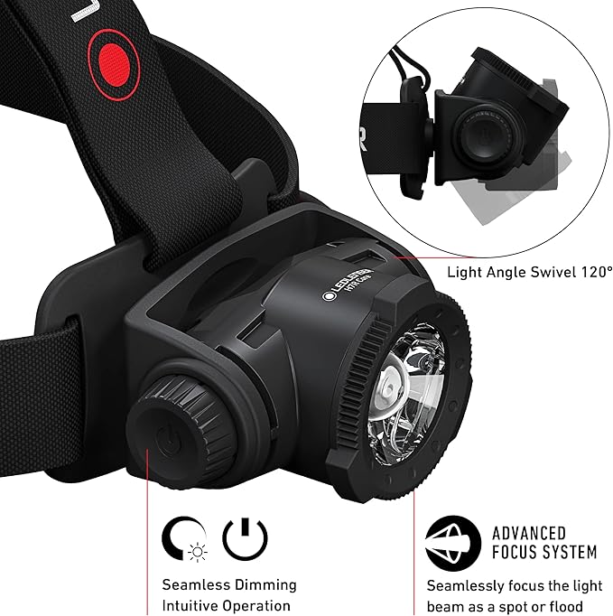 Ledlenser, H7R Core Rechargeable Headlamp, High Power LED, 1000 Lumens, Hands-Free Light for Home, Waterproof, Outdoor, Camping, and Emergency Use, Black