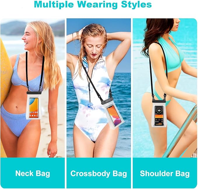 Large Capacity Waterproof Phone Pouch Floating, Waterproof Bag Case for iPhone 15 14 Pro Max 13 12 11 X XR 8 Plus Samsung Up to 6.9'', IPX8 Water Proof Phone Dry Bag for Boating Swimming Kayaking