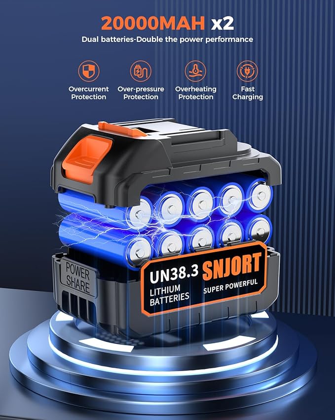 Leaf Blower Cordless with Battery and Charger,500,000 RPM,Extended Nozzle,Lightweight Handheld Design,Blower for Patio Cleaning,car Blowing Water,Blowing Leaves and Dust(Citrus Orange)