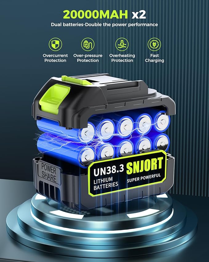 Leaf Blower Cordless with Battery and Charger,500,000 RPM,Extended Nozzle,Lightweight Handheld Design,Blower for Patio Cleaning,car Blowing Water,Blowing Leaves and Dust (Grass Green)