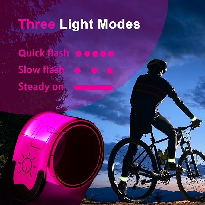 LED Armband for Running,USB Rechargeable Safety Light for Runners,High Visibility Light Up Band Reflective LED Bracelet for Night Walking Jogging Cycling Running Gear