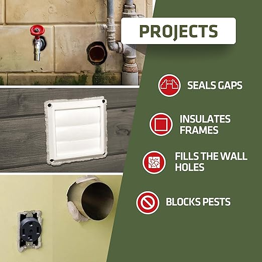 Kraken Bond Expanding Spray Foam Sealant - (12x24oz) Polyurethane Foam Sealant for Gaps & Cracks with, Paintable Foam Filler for Wall Holes, Gun Use | Gun&Cleaner Included - Pestblock -12 Pack