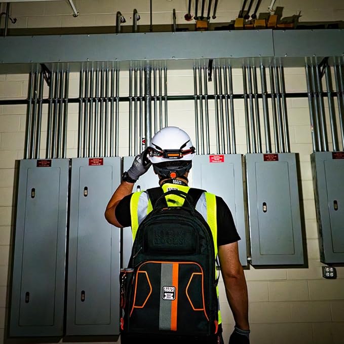 Klein Tools 56308 Rechargeable Headlamp with Strap, 575 Lumens, Wide-Beam LED, All-On or Direct Focus Modes, for Work and Outdoors