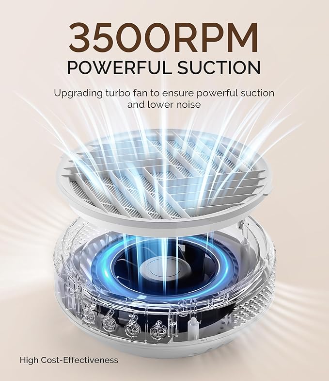 MelodySusie Cordless Nail Dust Collector,Compact Vacuum Fan Rechargeable Dust Collector with Reusable Filter,SProR Powerful Dust Suction Machine for Acrylic Gel Polish Manicure Pedicure at Salon&Home