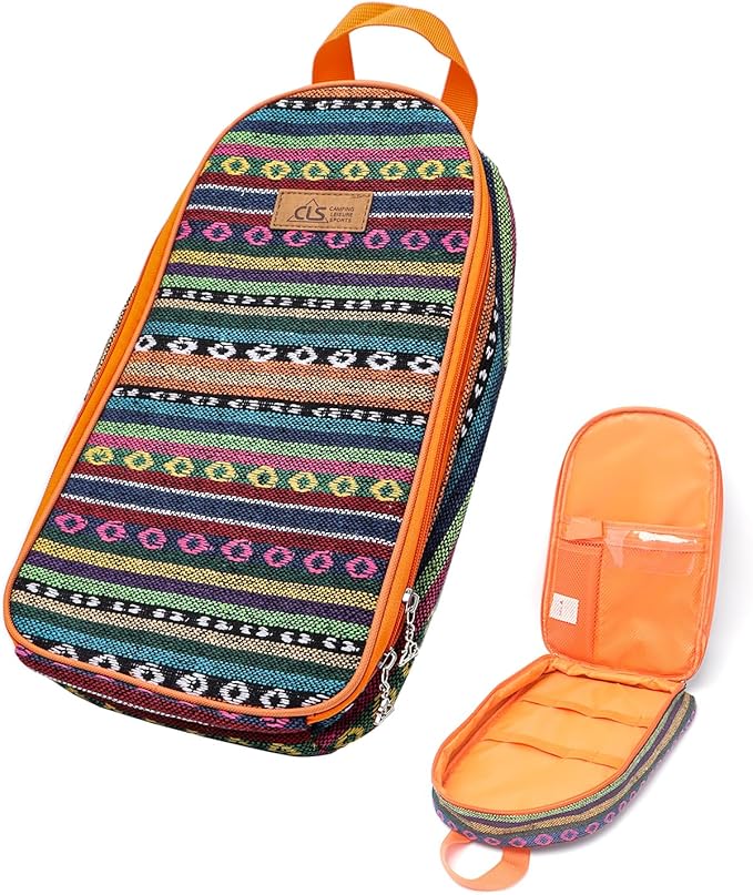 NatSumeBasics Camping Travel Cooking Utensils Organizer Travel Bag Portable Pouch for BBQ Camp Cookware Kitchen Kit