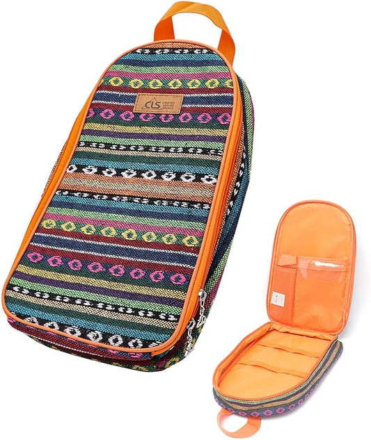 NatSumeBasics Camping Travel Cooking Utensils Organizer Travel Bag Portable Pouch for BBQ Camp Cookware Kitchen Kit