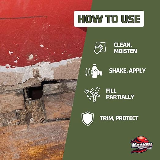 Kraken Bond Pestblock Spray Foam Sealant - (2x24oz) Polyurethane Expanding for Gaps & Cracks with, Paintable Foam Filler for Wall Holes, Gun Use | Gun&Cleaner Included - 2 Pack