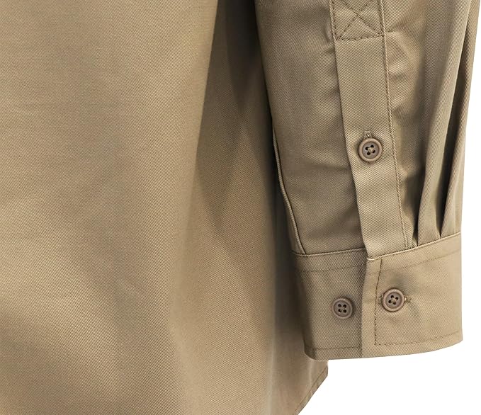 KONRECO FR Shirts for Men Fire Resistant Button Down Work Shirt 100% Cotton 6.5oz Lightweight Welding Shirts