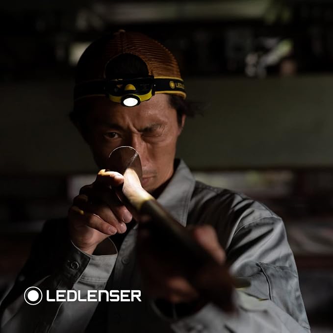 Ledlenser, iH5R High Power LED Professional Headlamp, Rechargeable or AA Alkaline Batteries, Compact, Lightweight, Multiple Helmet Mounting Options
