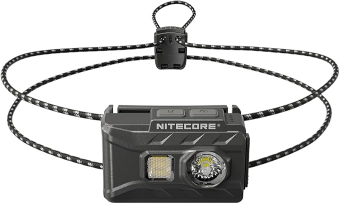 Nitecore NU20 Classic Ultralight Headlamp, 360 Lumen USB-C Rechargeable Lightweight for Backpacking, Camping, Running with Auxilary White and Red Light