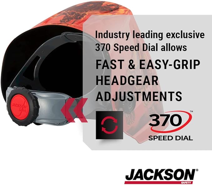 Jackson Safety Premium Graphic Welding Hood with ADF - Ultra Lightweight Auto Darkening Welding Helmet - ANSI Z87.1 (Multiple Styles)