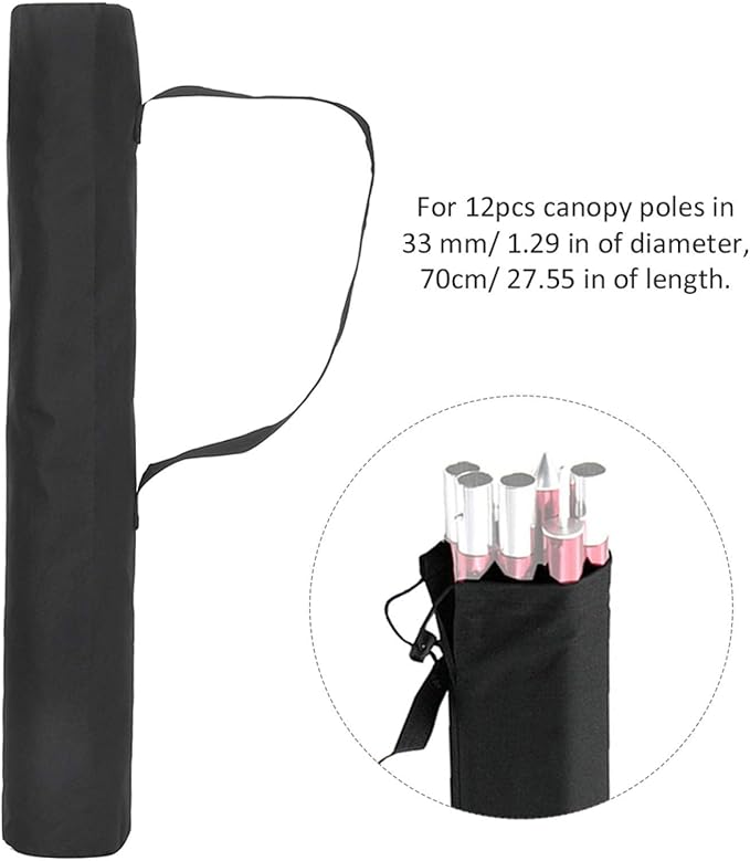 Keenso Camping Storage Bag,Multifunction Outdoor Camping Organizer Pouch Canopy Pole Storage Bag Tent Accessories