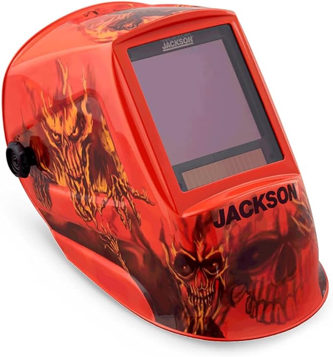 Jackson Safety Premium Graphic Welding Hood with ADF - Ultra Lightweight Auto Darkening Welding Helmet - ANSI Z87.1 (Multiple Styles)