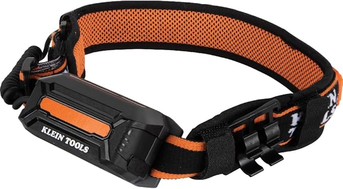Klein Tools 56308 Rechargeable Headlamp with Strap, 575 Lumens, Wide-Beam LED, All-On or Direct Focus Modes, for Work and Outdoors