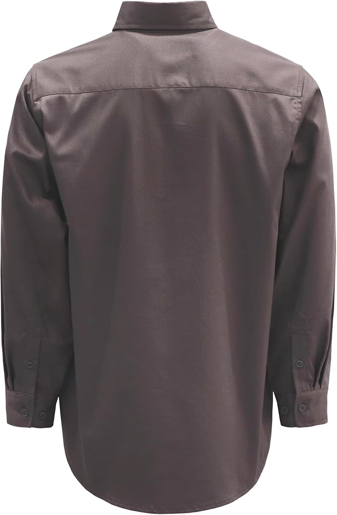 KONRECO FR Shirts for Men Fire Resistant Button Down Work Shirt 100% Cotton 6.5oz Lightweight Welding Shirts