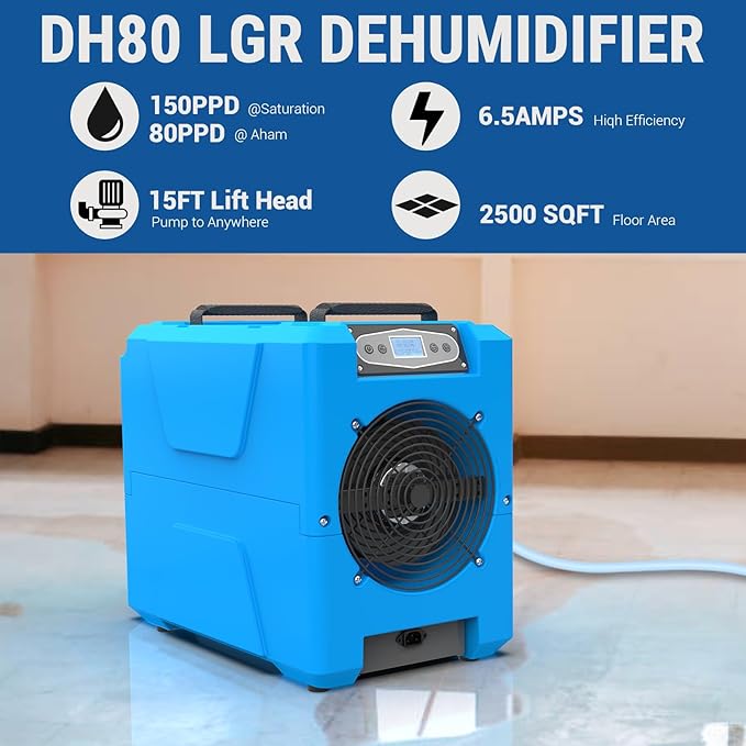 MOUNTO Water Damage Restoration Combo Package Deals (10* AM30LO Air Mover, 2*AF500 Air Scrubber, 2*DH80 LGR Dehumidifier)