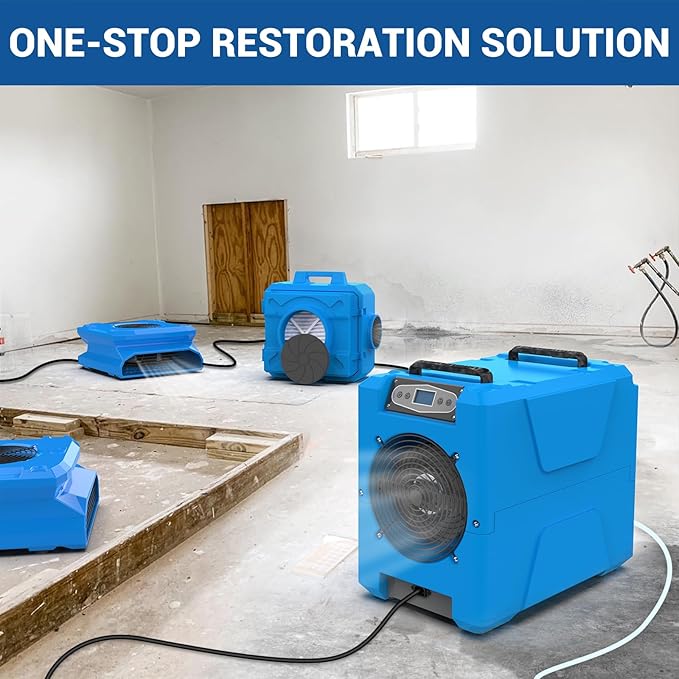 MOUNTO Water Damage Restoration Combo Package Deals (10* AM30LO Air Mover, 2*AF500 Air Scrubber, 2*DH80 LGR Dehumidifier)
