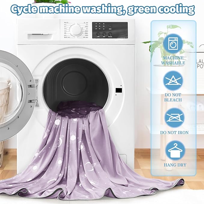 inhand Cooling Blanket Queen Size (90"x90") - Cooled Blankets for Hot Sleepers Lightweight Breathable Summer Blanket for Sleeping Night Sweats to Keep Cool in The Heat -Crimson Purple