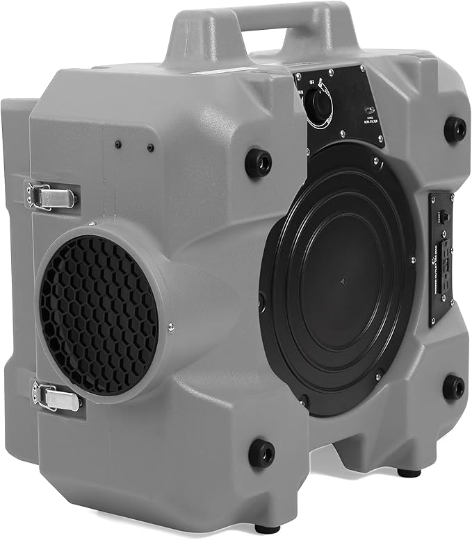 MOUNTO HEPA500 Commercial 500cfm Air Purifier Hepa Air Scrubber Negative Air Machine Roto-Molded (Grey)