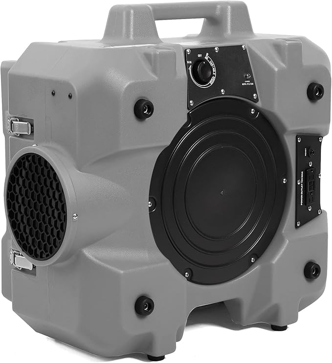 MOUNTO HEPA500 Commercial 500cfm Air Purifier Hepa Air Scrubber Negative Air Machine Roto-Molded (Grey)