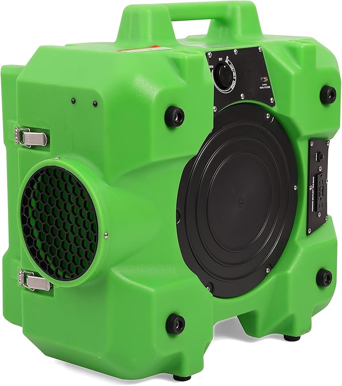 MOUNTO HEPA500 Commercial 500cfm Air Purifier Hepa Air Scrubber Negative Air Machine Roto-Molded (Green)