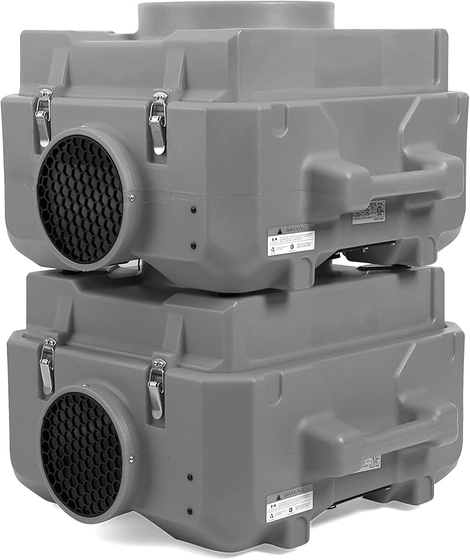 MOUNTO HEPA500 Commercial 500cfm Air Purifier Hepa Air Scrubber Negative Air Machine Roto-Molded (Grey)