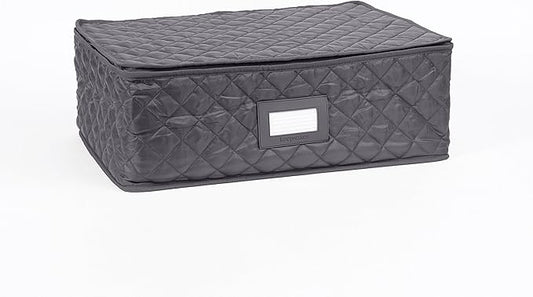 Covermates Keepsakes - Serveware Storage - Padded Protection - ID Window - Stain Resistant - Machine Washable - China Storage, Slate