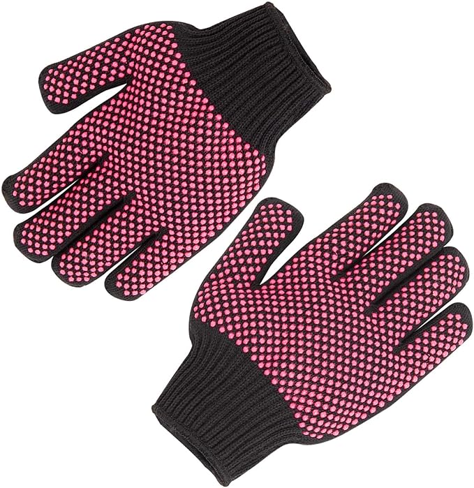 HTVRONT Heat Resistant Gloves for Sublimation - 2Pcs Heat Gloves for Sublimation, Hair Styling, Flat Iron - Thicker and Plus Size, Heat Resistant Work Gloves for Women, Universal Fit - (Plus Size)