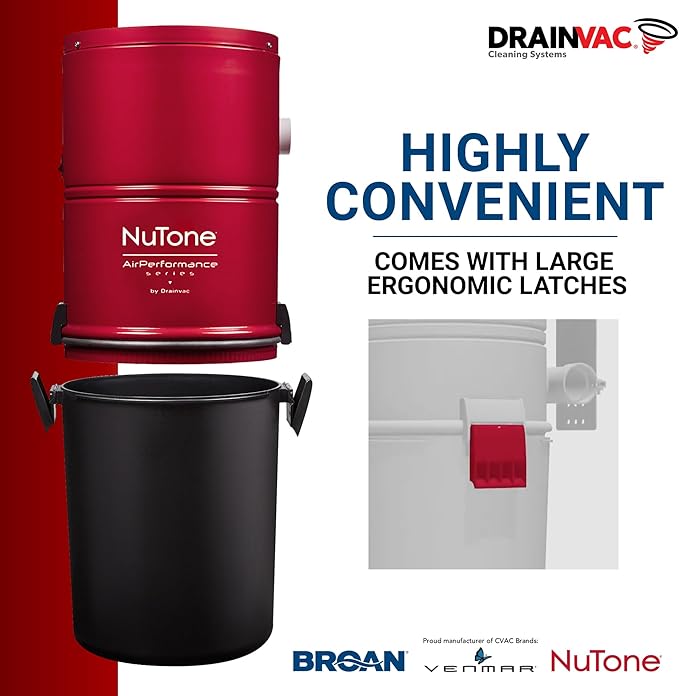 Broan-nutone 550 Air watts Residential Central Vacuum System Premium Electric Tool Set for Cleaning Floors, Carpets - Anti-Vibration, Powerful Suction
