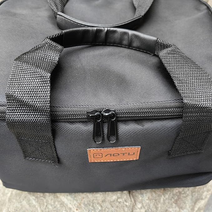 Muloo Portable Camping Cookware - Outdoor Carrying Picnic Tableware Organizers - Gas-Tank Oxford-Cloth Storage Bag - Easy to Use - Black