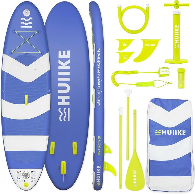 Inflatable Paddle Board for Adults with Accessories Included, Oar, Fins, Pump. Stand Up Paddleboard Great Stability and Resistance. 10’ x 33" x 5.9", Maximum Load 286 lb