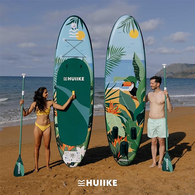 Inflatable Paddle Board for Adults with Accessories Included, Oar, Fins, Pump. Stand Up Paddleboard Great Stability and Resistance. 10’ x 33" x 5.9", Maximum Load 286 lb