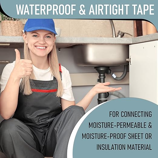 NOON'S UP Super Butyl Tape 16 ft x 4 in x 1mm (1 Pack) - Waterproof Sealing Tape | Leak Repair Weather Proof | Outdoor Waterproof Tape for Leaks | Water Sealant, Pipe