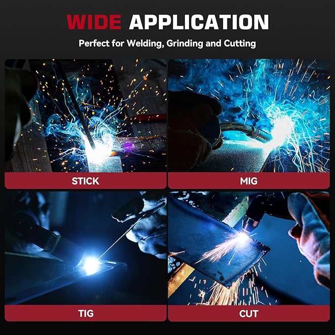 ARCCAPTAIN Auto Darkening Welding Helmet, 1/1/1/1 Top Optical Clarity Welder Helmet, 4 Arc Sensor 1/25000s Response Time True Color，Color06