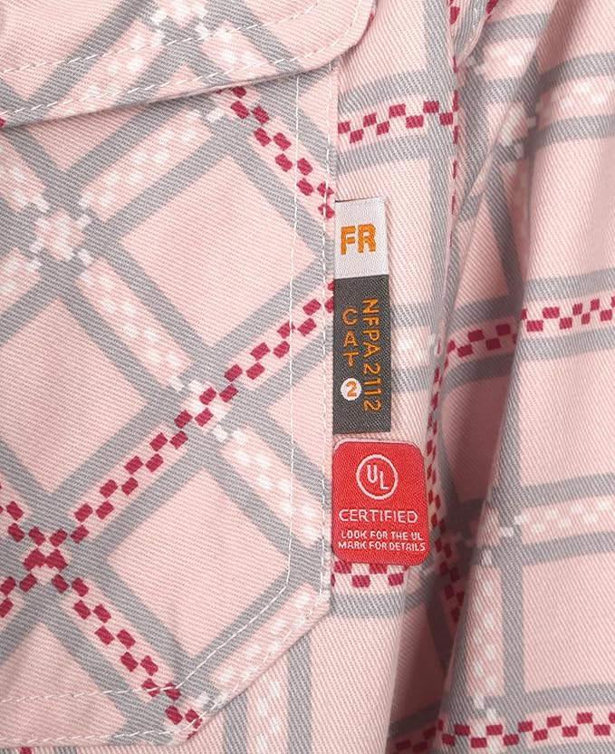 KONRECO FR Shirts for Men Fire Resistant Button Down Work Shirt 100% Cotton 6.5oz Lightweight Welding Shirts